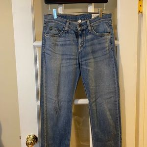 rag & bone straight leg crop jeans Medium wash